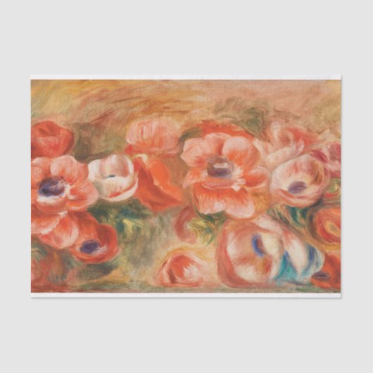 Anemones (2) von Auguste Renoir Decoupage Seidenpapier (Vorderseite)
