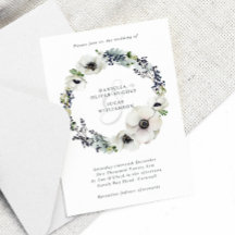 Anemones & Berries Wreath Blue Winter Wedding