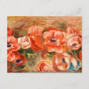Anemones by Renoir Impressionist Painting Postkarte