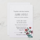 Anemones Floral Wedding Einladung (Vorne/Hinten)