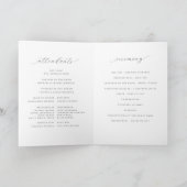 Anemones Floral Wreath Winter Faltding Hochzeit Programm (Innenseite)