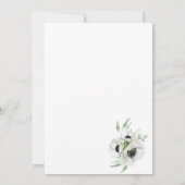 Anemones Floral Wreath Winter Wedding Einladung (Rückseite)
