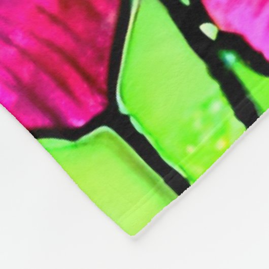 Anemones Glaskunst Fleecedecke (Ecke)