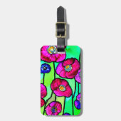 Anemones Glaskunst Gepäckanhänger (Vorderseite vertikal)