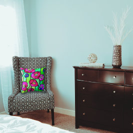 Anemones Glaskunst Kissen