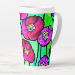 Anemones Glaskunst Milchtasse