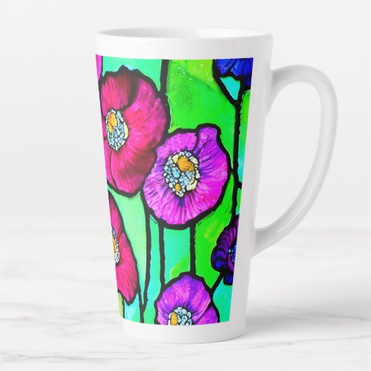 Anemones Glaskunst Milchtasse (Rechts)