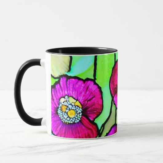 Anemones Glaskunst Tasse (Links)