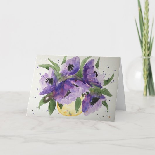 Anemones Greeting Card Karte (Vorderseite)
