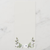 Anemones-Hochzeitsprogramm Programm (Rückseite)