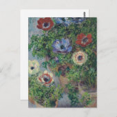 Anemones in Pot, Claude Monet, 1885 Postkarte (Vorne/Hinten)