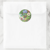 Anemones in Pot Claude Monet Blume Runder Aufkleber (Tasche)