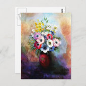 Anemones - Odilon Redon Postkarte (Vorne/Hinten)
