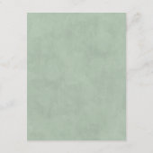 Anemones Sage & Dusty Green Eucalyptus Wedding Begleitkarte (Rückseite)