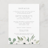 Anemones Sage & Dusty Green Eucalyptus Wedding Begleitkarte (Vorderseite)
