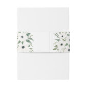 Anemones Sage & Dusty Green Eucalyptus Wedding Einladungsbanderole (Rückseitenbeispiel)