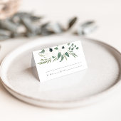 Anemones Sage & Eukalyptus Wedding Table Platzkarte