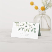 Anemones Sage & Eukalyptus Wedding Table Platzkarte (Rückseite)