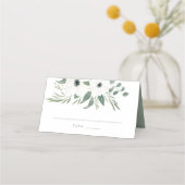 Anemones Sage & Eukalyptus Wedding Table Platzkarte (Vorderseite)