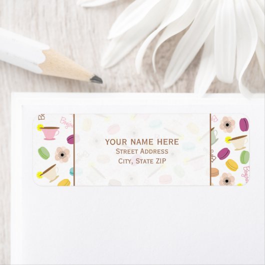 Anemones & Teacups - Adressetikett (Insitu)