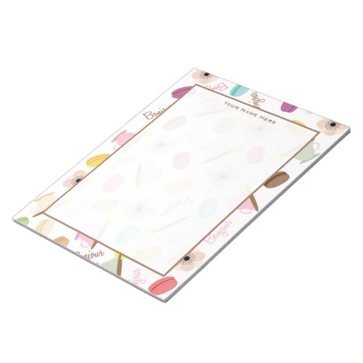 Anemones & Teacups Notepad Notizblock (angewinkelt)