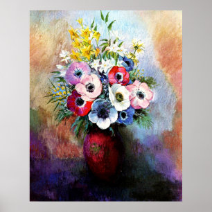 Anemones von Odilon Redon Poster