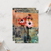 Anemones von Piet Mondrian Karte (Vorderseite/Rückseite Beispiel)
