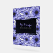 Anemones Wildblume Muster G602 Acrylschild (Winkel)