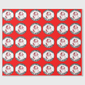 Anerkanntes Weihnachten Retro Sankt Geschenkpapier (Flach)