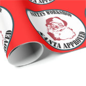 Anerkanntes Weihnachten Retro Sankt Geschenkpapier (Rolleneckpunkt)