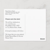 Anerkennbar "Save the Date"! Postkarte (Rückseite)