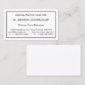 Anerkennbare, bescheidene Visitenkarte (Vorne/Hinten)