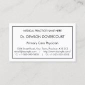 Anerkennbare, bescheidene Visitenkarte (Vorderseite)