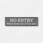 Anerkennbare und saubere "KEINE EINTRAGUNG" Türschild (Vorderseite )