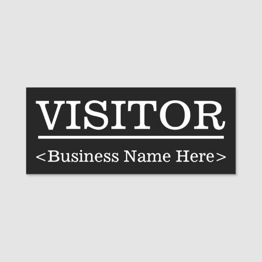 Anerkennbare "VISITOR"-Bezeichnung Namensschild (Vorderseite)
