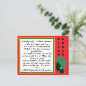 Anerkennung der schwarzen Frau als Monat der schwa Postkarte (Stehend Vorderseite)