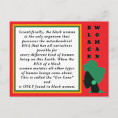 Anerkennung der schwarzen Frau als Monat der schwa Postkarte (Vorderseite)