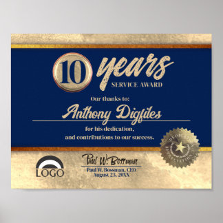 Anerkennung des Mitarbeiterjubiläums Poster