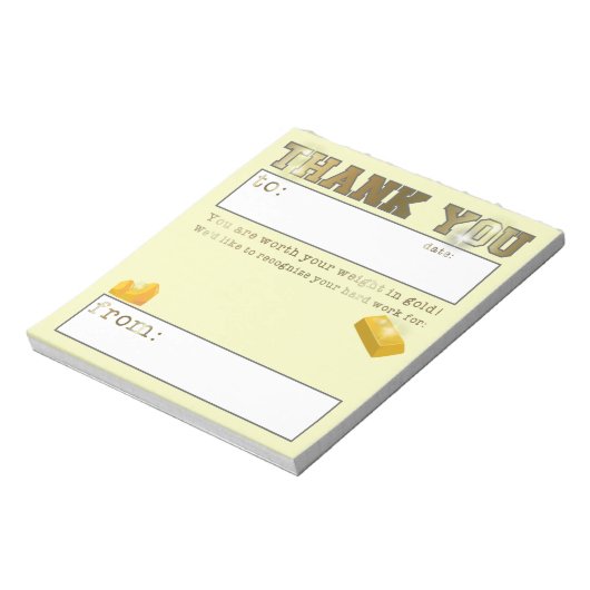 Anerkennung für Mitarbeiter Notizblock (Rotiert)