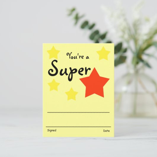 Anerkennung Postkarte (Stehend Vorderseite)