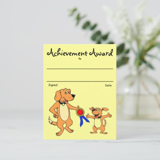 Anerkennung Postkarte (Stehend Vorderseite)