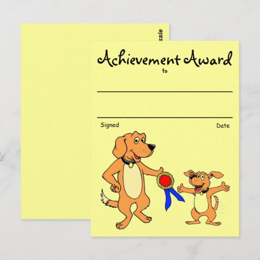 Anerkennung Postkarte (Vorne/Hinten)