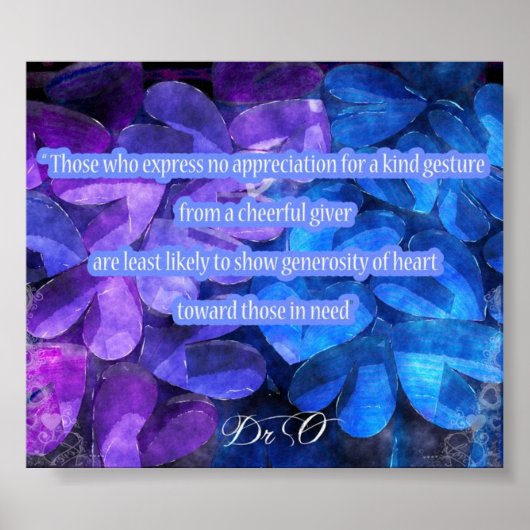 Anerkennung und Schenkung Poster (Vorne)