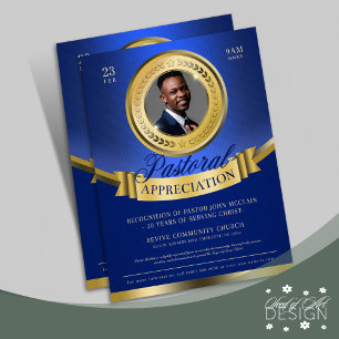 Anerkennung von Blue & Gold Pastoral Flyer