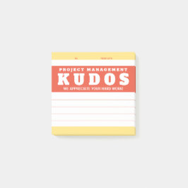 Anerkennung von Kudos-Projekten Post-it Klebezettel