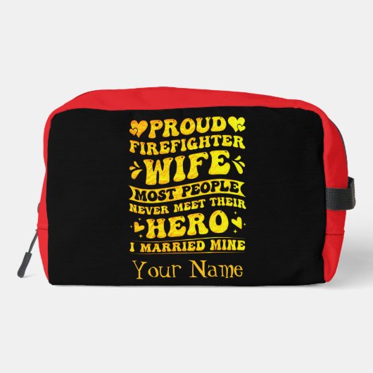 Anerkennung von Liebe und Mut bei der Brandbekämpf Waschbeutel (Rückseite)