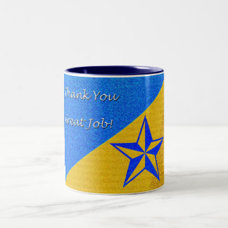 Anerkennung von Mitarbeitern Blue Star Zweifarbige Tasse