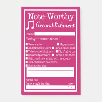 Anerkennung von Musikschulen Post-it Klebezettel