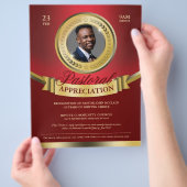 Anerkennung von Red & Gold Pastoral Flyer (Hand)