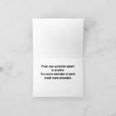 ANERKENNUNGEN AN DIE MITARBEITERIN KARTE (Innenseite)